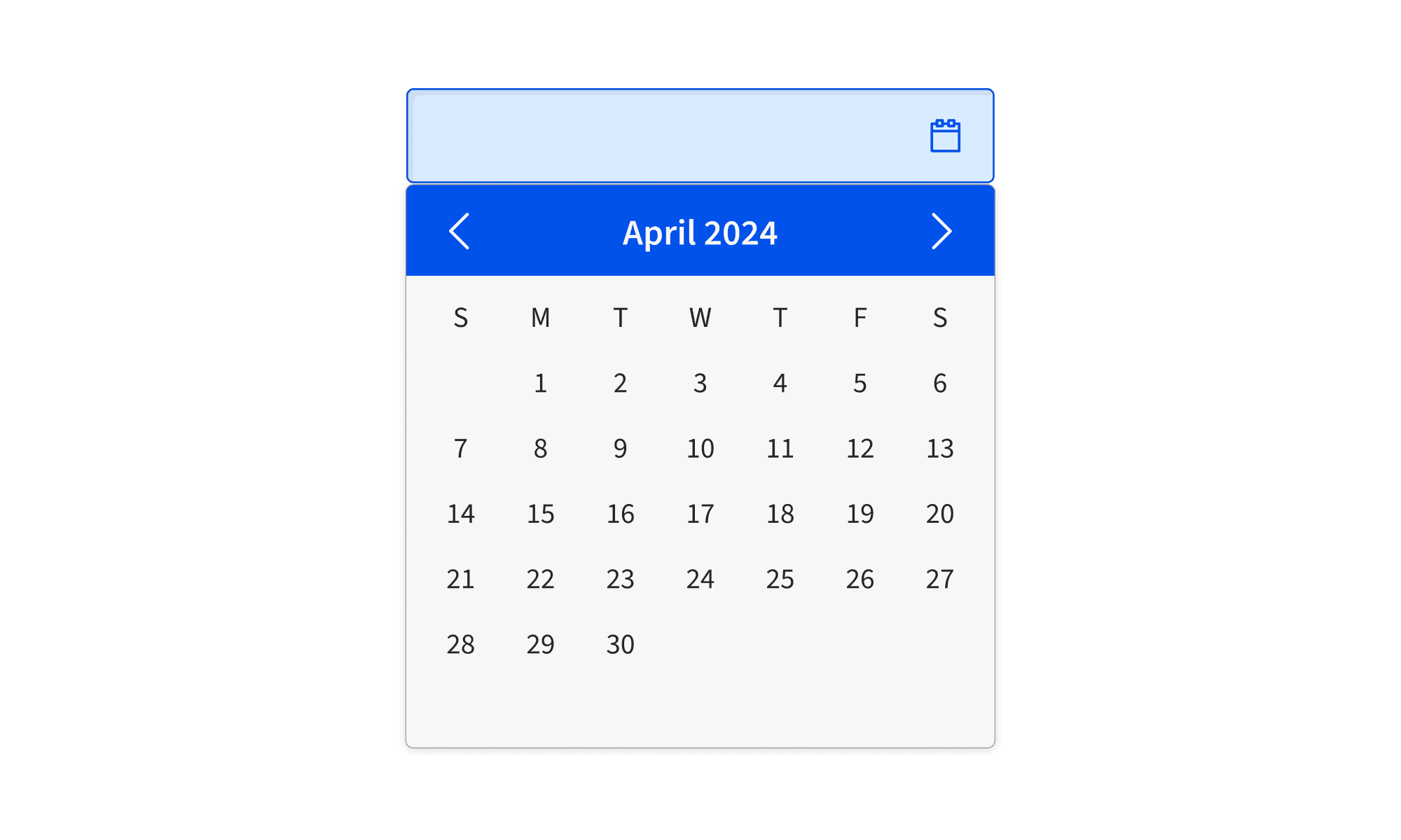 Date Picker preview