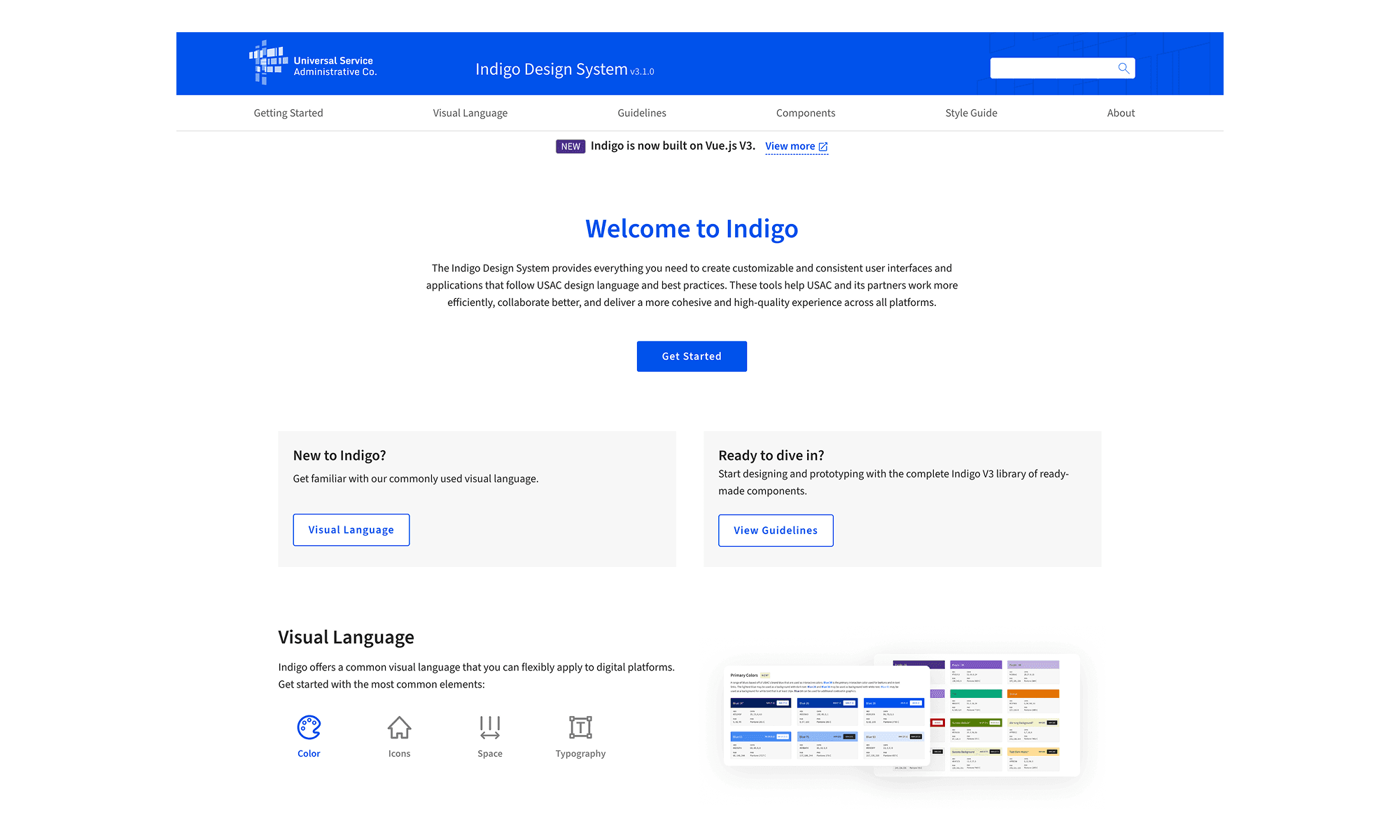 Indigo Public Site preview