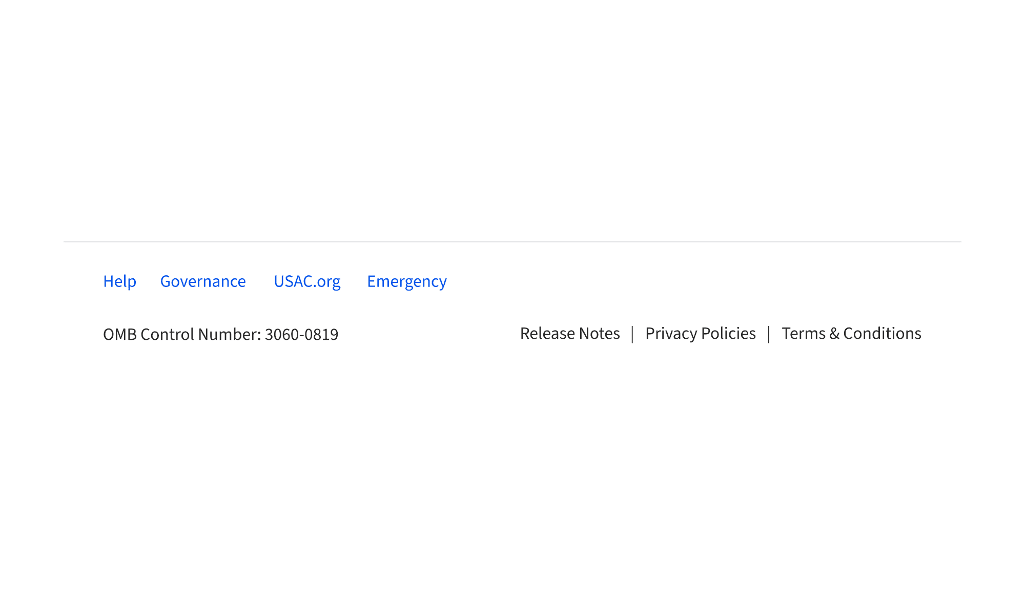 App Footer preview